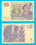 Suedia (p#51) 5 Kronor 1976 aUNC+ &#039;Gustaf Vasa&#039; serie: X 768015