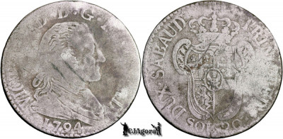 1794, 20 Soldi - Victor Amadeus al III-lea - Ducatul de Savoia | KM 94 foto