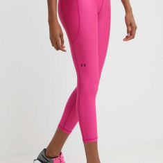 Under Armour leggins de antrenament culoarea roz, neted, 1365335