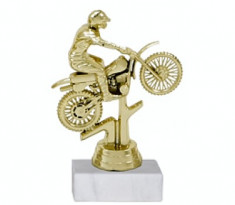 Figurina Motocross, plastic-marmura, 13,5 cm inaltime foto