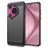 Husa Huawei Pura 70 Asteroid GSM Carbon Silicone, negru