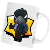 Cana alba personalizata &quot;Brawlers Crow Brawl Stars&quot;, INOVATIX&reg;. 330 ml, Oem