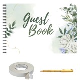 Set album foto pentru nunta, GuestBook, pix si dubluadeziv inclus, Format A4 landscape 25 file