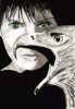 Fata soim - manga, grafica originala anime, carbune &amp; tus pe hartie 30x42cm, Portrete, Altul