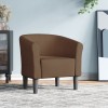 VidaXL Fotoliu tip cuvă, maro, material textil