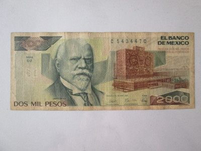 Mexic/Mexico 2000 Pesos 1989 foto