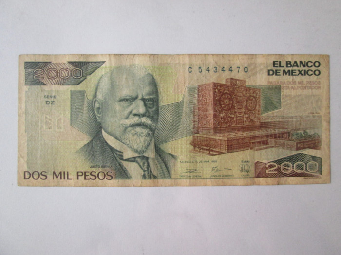 Mexic/Mexico 2000 Pesos 1989