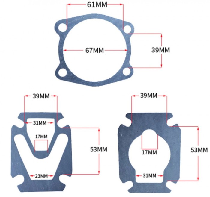 Set garnituri cap compresor 42mm M-BAMA SPC111