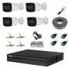 Kit supraveghere 4 camere 8MP 4K cu IR 80m, microfon, DVR Dahua , accesorii incluse SafetyGuard Surveillance