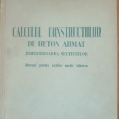 Calculul construcțiilor de beton armat - Dimensionarea secțiunilor - 1953