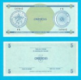 Cuba (p#FX13) 5 Pesos 1985 UNC &#039;C rotund&#039; serie: FE 148442