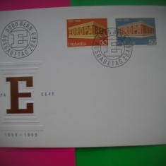 HOPCT PLIC FDC -S 2119 CONFERINTA POSTELOR- EUROPA CEPT 1969-ELVETIA