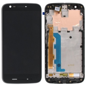 Motorola Moto E3 (XT1700) Capac frontal modul display + LCD + digitizer negru foto