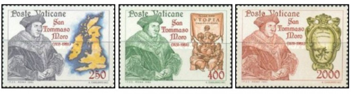 Vatican 1985 - Thomas More (1478-1535), serie neuzata
