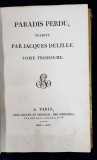 PARADIS PERDU traduit par JACQUES DELILLE, TOM. III - PARIS, 1805