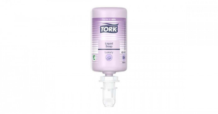 TORK Foly&eacute;kony szappan, 1 l, S4 rendszer, TORK &amp;quot;Luxus Soft&amp;quot;, lila