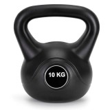 Kettlebell 10 kg, bitum cu invelis rezistent ABS, 25x27 cm, negru Household NewTrend