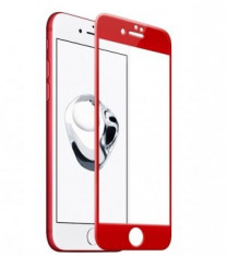 Folie protectie sticla securizata 4D ecran Apple iPhone 7 Plus RED foto