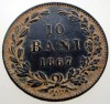 R.179 ROMANIA 10 BANI 1867 W, Cupru (arama)