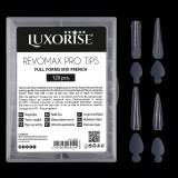Cumpara ieftin Tipsuri Reutilizabile REVOMAX PRO TIPS LUXORISE Mix French - Full Forms, 96 Tips &amp; 48 French Stickers
