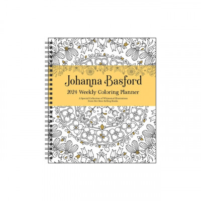 Johanna Basford 12-Month 2024 Coloring Weekly Planner Calendar: A Special Collection of Whimsical Illustrations from Her Best-Selling Books foto