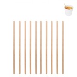 Set Bete Agitatoare Lemn, Fără Brand, 14x0.5 cm, 50 Bucăți, Ambalate Individual, Eco-Friendly, Oem