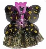 Costum de petrecere, Halloween, cu fusta, aripioare, bagheta si cordeluta, 4 ani