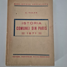Carte veche C Tales Istoria Comunei din Paris 1871