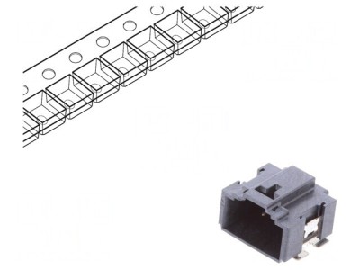 Conector cablu-placă Minitek MicroSpace 6 pini soclu tată foto
