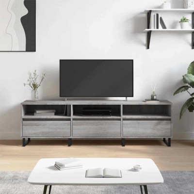 vidaXL Comodă TV, gri sonoma, 150x30x44,5 cm, lemn prelucrat foto