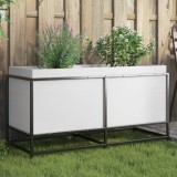 Cumpara ieftin Jardinieră de grădină, alb, 100x40x50 cm, lemn masiv de pin