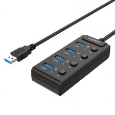 Orico USB 3.0 HUB cu switch-uri, 5x USB (negru)