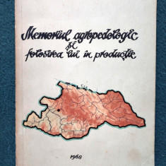 Memoriul agropedologic si folosirea lui in productie, 1968