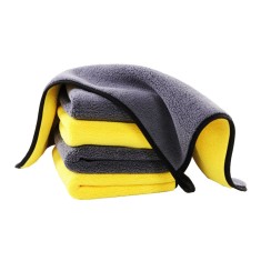Laveta din Microfibra pura si super absorbanta EMESZON&reg;, 30x30 cm, 800 GSM, pentru curatare masina, geamuri, monitor, gri-galben