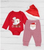 Costumas din 3 piese pentru fetite - My 1st Christmas (Marime Disponibila: 3-6