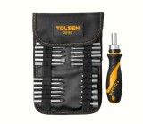Set 26 Piese Varfuri si Chei Tubulare Tolsen, CR-V, 5-10mm, cu Clichet, pentru Bricolaj si Profesioniști