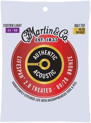 Corzi acustica Martin MA175T Authentic Acoustic Treated Custom Light 80/20 foto