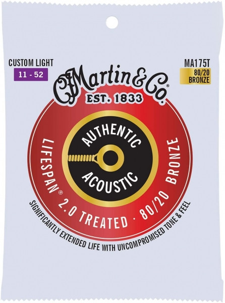 Corzi acustica Martin MA175T Authentic Acoustic Treated Custom Light 80/20