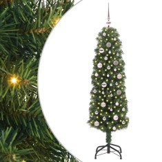 vidaXL Brad de Crăciun artificial Verde 150 cm PVC și oțel și plastic 3394932