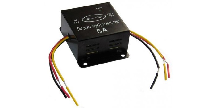 Convertor DC-DC 24V - 12V, 5A