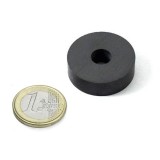 Magnet ferita inel &Oslash;30/9 x 7 mm, putere 1,5 kg, Y35