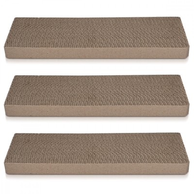 Set 3x tabla pentru zgarieturi pisica de 3 41x13x3cm, Maro, 49837.03 foto