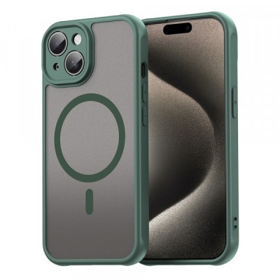 Husa MagSafe pentru Apple iPhone 15 Plus, Techsuit, HaloFrost II, Verde foto
