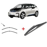 Cumpara ieftin Set 3 stergatoare BMW Seria i3 (I01) 2013, pentru parbriz si luneta, Valeo Silencio