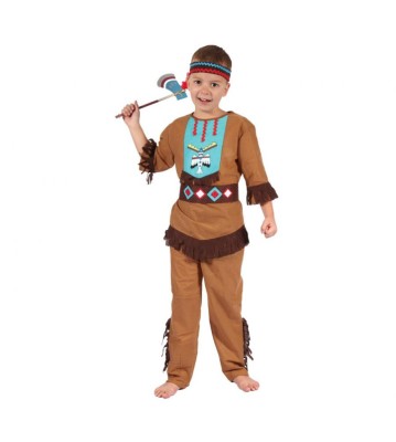 Costum carnaval indian pentu baieti marimea 120/130 (6-8 Ani) foto
