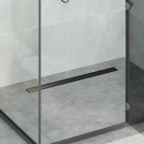 vidaXL Scurgere de duș 2 &icirc;n 1 cu sifon 360&deg; Negru 80 cm 42015970