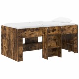 vidaXL Cadru de Pat &Icirc;nalț pentru Copii 2 pcs Stejar fumuriu 3422575