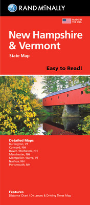 Rand McNally Easy to Read Folded Map: New Hampshire, Vermont State Map foto