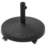 Cumpara ieftin Outsunny Bază Rezistentă pentru Umbrele de Soare, Rășină și Oțel, Compatibilă cu St&acirc;lpi 38-48mm, &Oslash;52x41cm, Negru | Aosom Romania