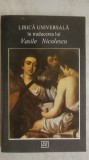 Lirica universala in traducerea lui Vasile Nicolescu